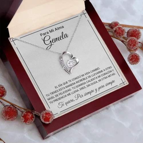Vista 2 de Collar Para Mi Alma Gemela En Espanol - Regalo Para El 14 De Febrero Para Mujer, Regalos Para Mama E Hija, Regalo De Graduación Para Hijo, Pulseras