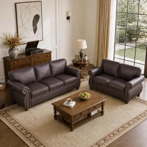Vista 10 de Couchus Silla decorativa Mid-Century de 42 pulgadas de ancho, sofá