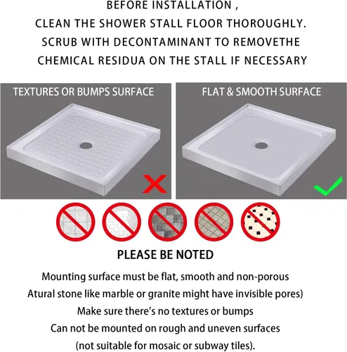 Vista 3 de Yimobra Tapete para ducha antideslizante, 21 x 21 pulgadas, tapete cuadrado suave para ducha con ventosas y agujeros de drenaje, tapetes para baño