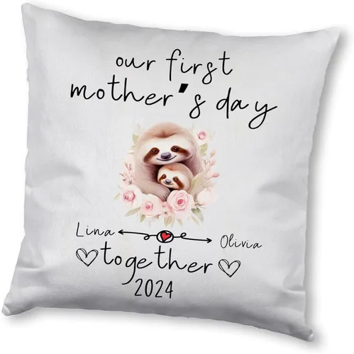 Vista 11 de Sloth Family Mother's Day, Personalised Pillow Case Decor for Home, Present for Mom, Grandmother, for Her Sloth 7