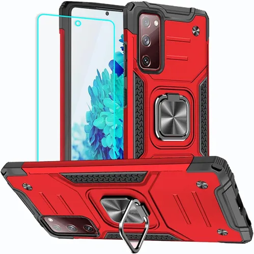 Vista 12 de HNHYGETE Funda para Galaxy S20 FE 5G con protector de pantalla: grado militar 360 giratorio Kickstand a prueba de golpes - Samsung Galaxy S20 FE 5G