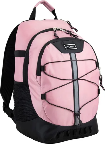 Vista 12 de FUEL Mochila de senderismo para mujeres y hombres, Terra Sport, viajes, universidad, gimnasio, trabajo con funda para laptop, Bungee, 18 pulgadas