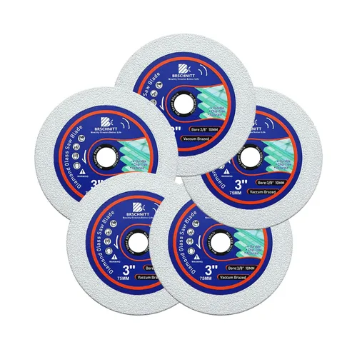 Vista 19 de Disco de corte de vidrio - 3 piezas de 3 pulgadas para amoladora angular con eje de 0.394 pulgadas para pulido de diamante, disco de corte