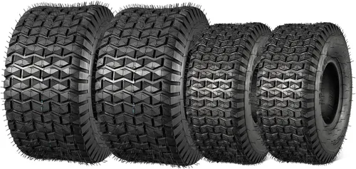 Vista 8 de MaxAuto FOX V1 - Neumáticos para cortacésped de 15 x 6.00-6 nhs, neumáticos de tractor de césped de 15 x 6.00 x 6, neumático de carrito de golf