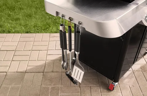 Vista 7 de Weber Genesis E-315 - Parrilla de gas propano líquido para cocina al aire libre, 3 quemadores, color negro