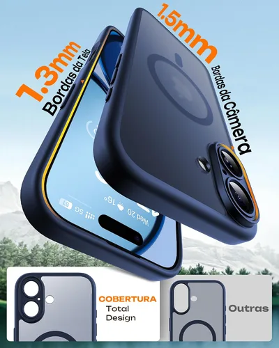 Vista 536 de TOCOL Funda para iPhone 11, compatible con Magsafe, protección completa de cámara, imanes integrados, protección contra caídas, funda translúcida