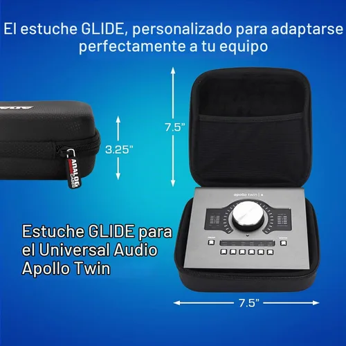 Vista 5 de ANALOG CASES Universal Audio Apollo Twin Case - Carcasa compacta GLIDE Rigid Molded EVA Case, Excellent Protection, Compact Design & Precise