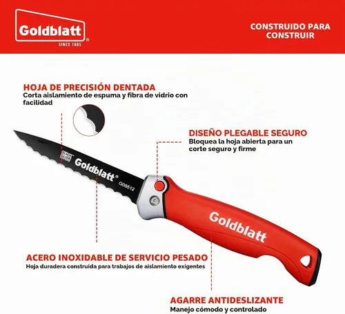 Vista 2 de Goldblatt Cuchillo plegable del aislamiento del acero inoxidable de 5