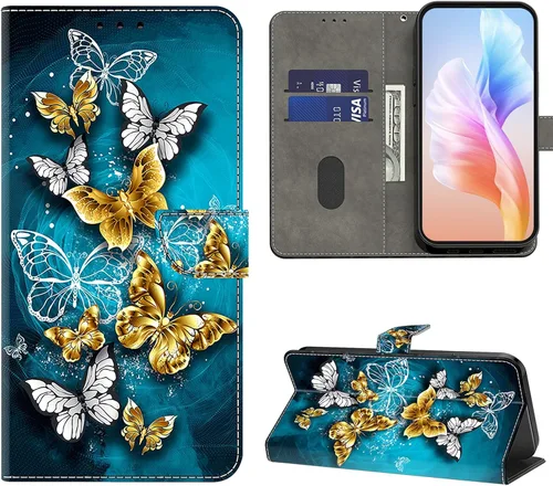 Vista 10 de Funda para Moto G 5G 2022, Moto G 5G 2022, funda protectora de piel sintética con tarjetero para Motorola Moto G 5G 2022 - Rosa azul