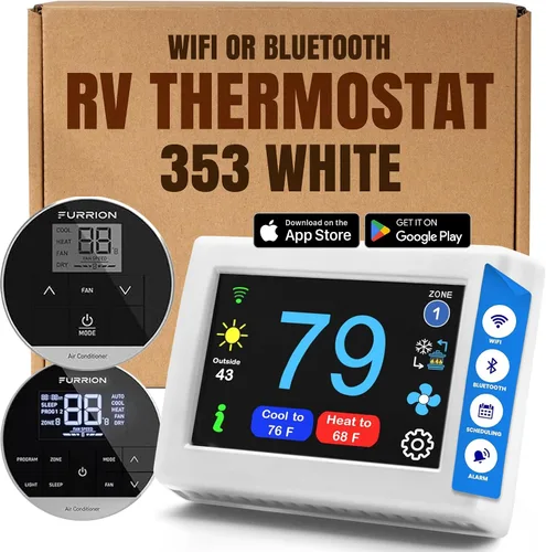 Vista 14 de MICRO-AIR EasyTouch - Termostato digital de repuesto para autocaravana, programable y confiable, habilitado para WiFi y Bluetooth, termostato