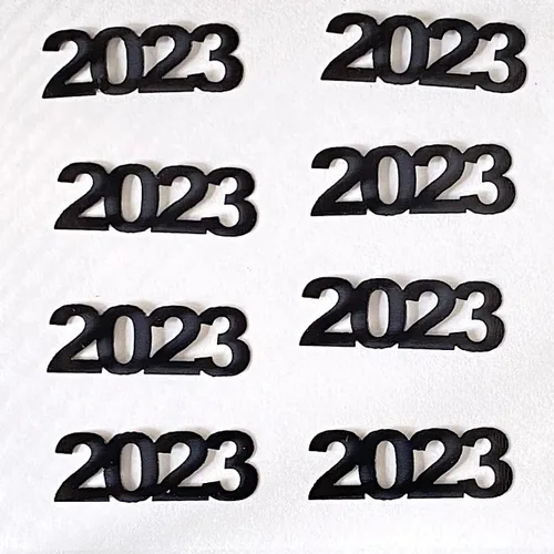 Vista 3 de Confeti Año 2023 Negro - Paquete al por menor #7620 QS0