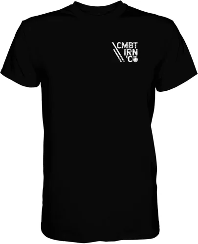Vista 2 de Combat Iron God, Guns and Freedom - Camiseta de manga corta para hombre, Negro