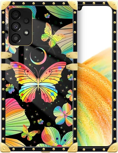Vista 11 de Funda compatible con Samsung Galaxy A03S 4G, TPU suave de lujo y parte trasera de policarbonato duro para niñas y mujeres, funda protectora a prueba