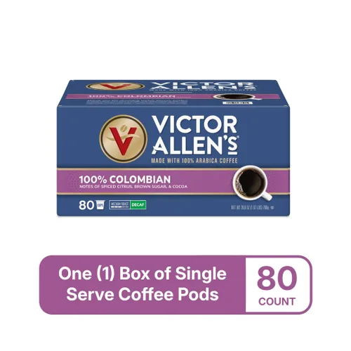 Vista 3 de Victor Allen's - Café descafeinado 100% colombiano, tostado medio, 80 unidades, cápsulas de café de una sola porción para cafeteras Keurig K-Cup