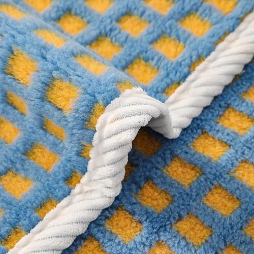 Vista 4 de vctops Fundas para sofá de vellón sherpa, con patrón de cuadros bohemio, antideslizante, funda de sofá modular suave y mullida, protector de muebles