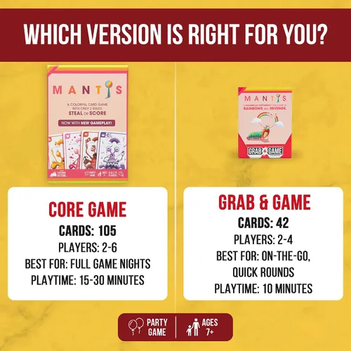 Vista 4 de Exploding Kittens Mantis Agarra y Juega 2-4 Jugadores - Edades 7+ - 10 Minutos para Jugar - Juego de Cartas de Emparejamiento de Tamaño de Viaje