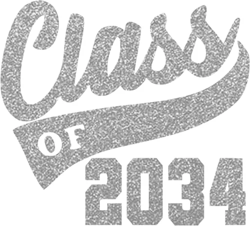 Vista 10 de Adhesivo de graduación para planchar en la clase de 2034, calcomanía para camiseta de secundaria, parche de graduación HTV para graduados