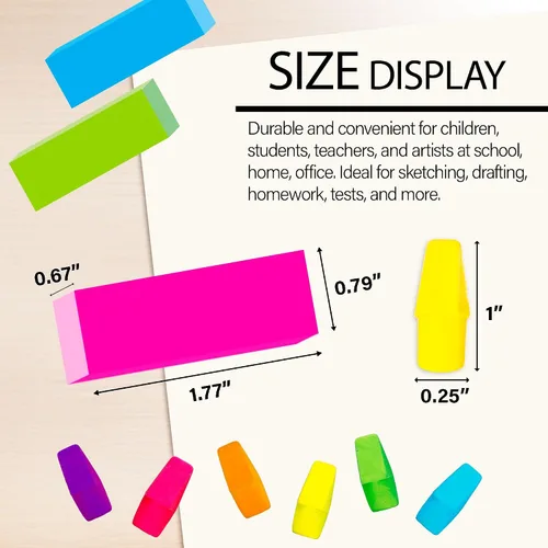 Vista 2 de BAZIC Neon Eraser Sets Eraser (2234)
