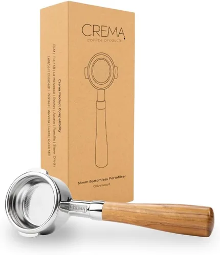 Vista 16 de Crema Productos de Café 54mm Portafiltro Desnudo Sin Fondo Compatible con Máquinas Breville de 54mm Incluye Cesta de Filtro de Doble Disparo