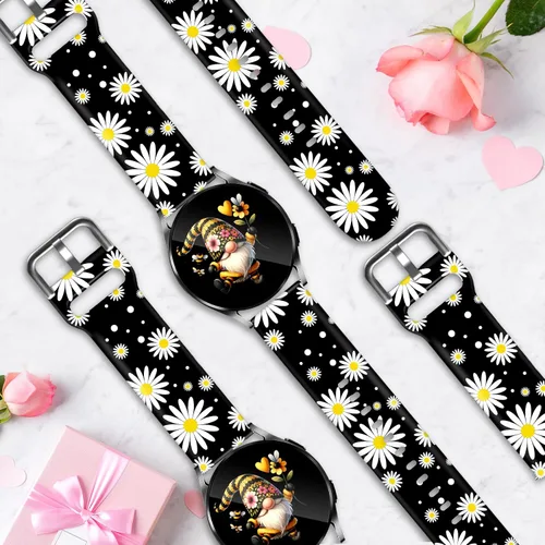 Vista 5 de Correa de reloj de 20 mm de Navidad compatible con Samsung Galaxy 6/5/5 Pro/4/4 Classic/3 (41 mm)/Active 1 y 2, tamaños 40 mm 41 mm 42 mm 44 mm 45