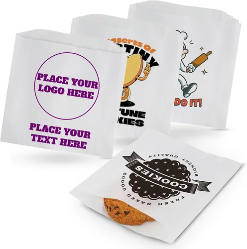 Vista 12 de MT Products Bolsas de Papel Blanco Pequeñas Personalizadas 6" x 4.5" - Bolsas de Galletas Blancas Desechables Personalizadas