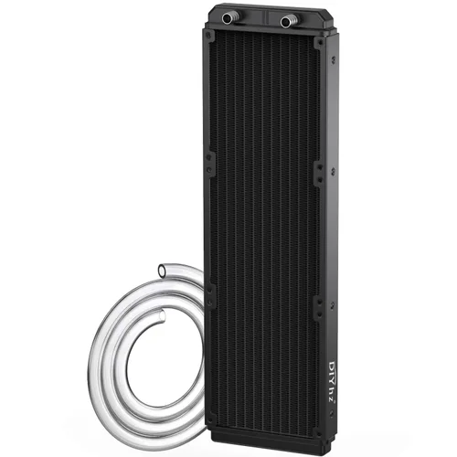 Vista 16 de Radiador de Refrigeración por Agua para Computadora, Intercambiador de Calor de Aluminio de 8 Tubos, Radiador de Refrigeración Líquida con Rosca