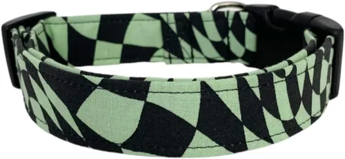 Vista 2 de Banners Geometric Green and Black Dog Collar (X-Small)