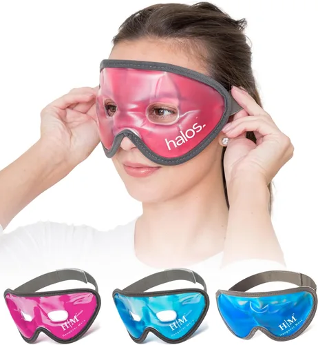 Vista 7 de MyHalos Mascarilla de gel refrescante, paquete de hielo frío para ojos Azul