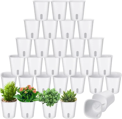 Vista 14 de Ziliny 20 piezas de 3.74 pulgadas Macetas de riego automático Macetas de riego automático para plantas de interior Macetas de plástico para jardín
