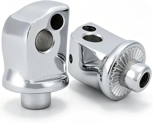 Vista 7 de Adaptador de clavija de pasajero estriado para estriberas delanteras/traseras y tablas de suelo para modelos Harley Softail 2018-2023, cromado