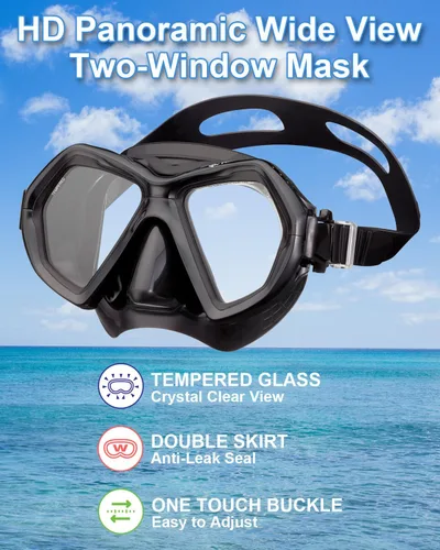 Vista 3 de Reef Tourer - Máscara de esnórquel X-Plore para adultos con 2 ventanas