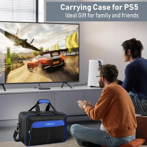 Vista 7 de COMECOI Carrying Case for PS5, Travel Case for PS 5 Protective, Large Capacity Storage Bag Compatible with Playstation 5 Disk Digital Edition