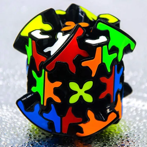 Vista 5 de Juego de cubos de velocidad de engranajes, cubo de rompecabezas de engranajes, cubo de Pyraminx, 3 x 3, engranaje cilíndrico y cubo de bola