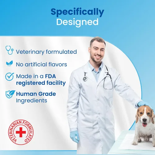 Vista 6 de Bio PetActive VitaliDOG Multivitamínico masticables para perros con biotina, vitaminas A E complejo B y aminoácidos, apoya la piel sana, el pelaje