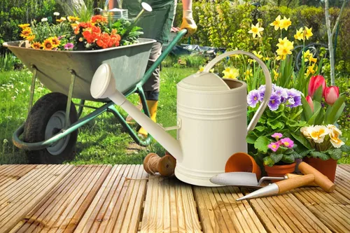 Vista 7 de Regadera de plástico para plantas de interior, flores de jardín al aire libre, regadera para plantas de interior con cabezal de aspersor
