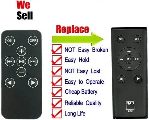 Vista 2 de Control remoto para NAD NR2 D7050 D3020 híbrido digital amplificador integrado AV A/V receptor