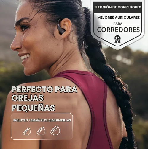 Vista 2 de Back Bay Audio - Auriculares inalámbricos para corredores, auriculares Bluetooth envolventes para entrenamiento, auriculares Bluetooth inalámbricos