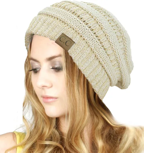 Vista 442 de C.C Trendy Warm Chunky Soft Stretch Cable Knit Beanie