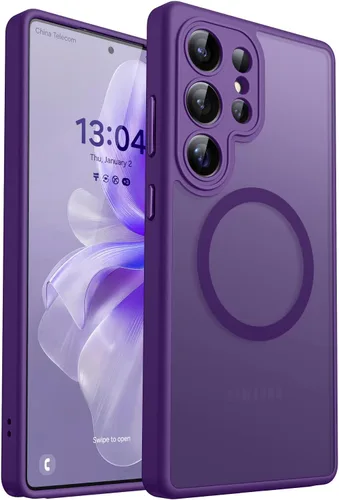 Vista 84 de CANSHN Funda diseñada para Samsung Galaxy A16-5G [protección completa de la cámara] [compatible con Magsafe] funda protectora trasera translúcida
