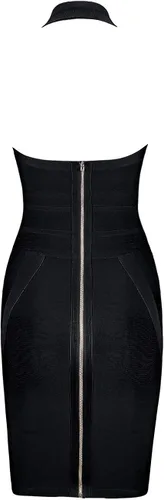 Vista 6 de whoinshop Vestido de vendaje para fiesta de cóctel con cuello en V profundo sin espalda