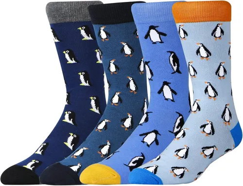 Vista 13 de AFADER Calcetines divertidos y acogedores de algodón para hombre, calcetines de vestir novedosos y locos, talla 7-12 Af-16