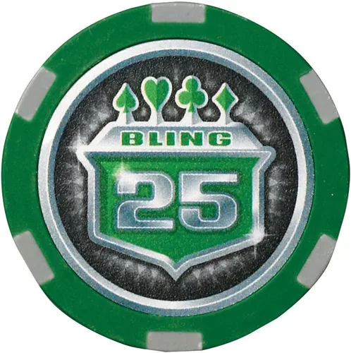 Vista 6 de Fat Cat Bling - Juego de fichas de póquer Texas Hold 'em de 0.48 oz con estuche de aluminio, 500 chips de dados a rayas