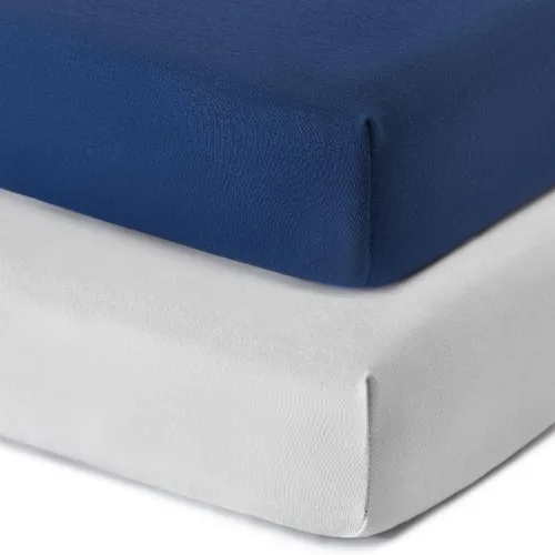Vista 13 de TILLYOU Juego de sábanas bajeras para cuna, paquete de 2 sábanas para colchón de niño pequeño, suaves y transpirables, 38 x 24 pulgadas, paquete