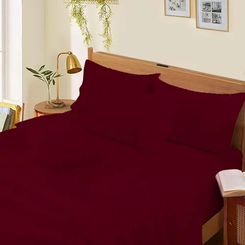 Vista 16 de Sábanas de cama tamaño Queen – 21 pulgadas de profundidad – Juego de 4 sábanas 100% algodón egipcio, rayas plateadas, de lujo, súper suavidad