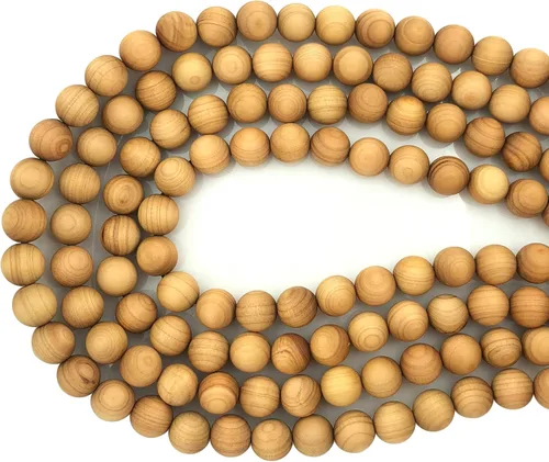 Vista 7 de CarpenterC - 200 piezas de cuentas sueltas de 6 mm, de madera de palisandro natural pulida, redondas, para hacer joyas, manualidades, artesanías
