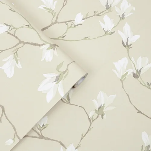 Vista 3 de Laura Ashley Magnolia Grove Papel pintado natural