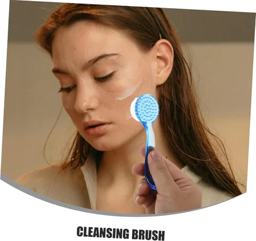 Vista 4 de Artibetter Cepillo facial de silicona, 4 piezas, cepillo de limpieza facial con mango, cepillo exfoliante facial de cerdas suaves, cepillo limpiador