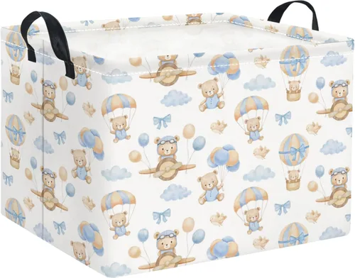 Vista 37 de Cesta rectangular de almacenamiento para bebés y niños, para el hogar, cocina, niñas, lindo contenedor de almacenamiento de juguetes, organizador