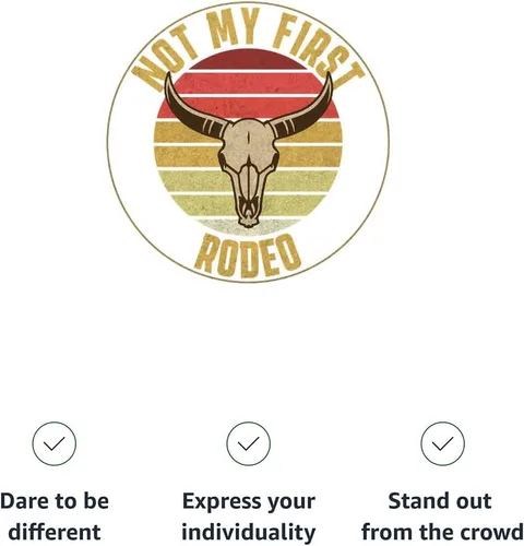 Vista 6 de Not My First Rodeo - Camiseta de ante - Bull Skull - Camiseta de gamuza vaquera