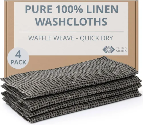 Vista 15 de Pure Linen - Juego de 2 toallas de baño pequeñas de 20 x 40 pulgadas de secado rápido para pieles sensibles, toallas finas para baño, toalla ligera